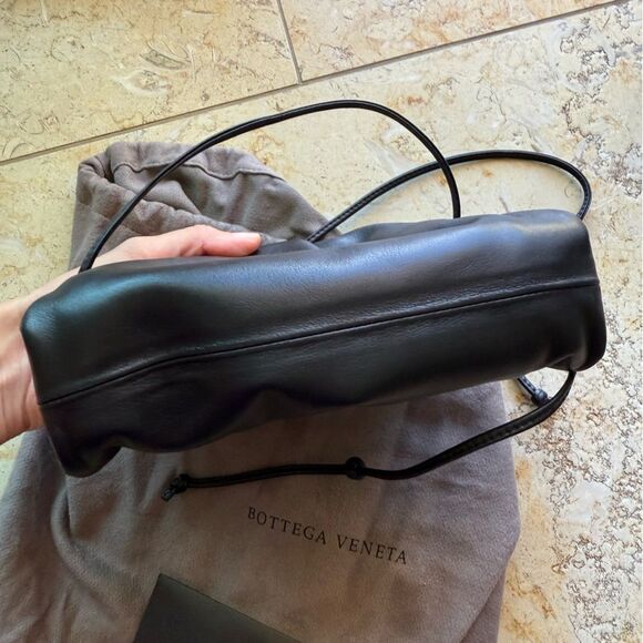 Bottega Veneta The Pouch Mini Leather Crossbody, Black - Picture 6 of 7